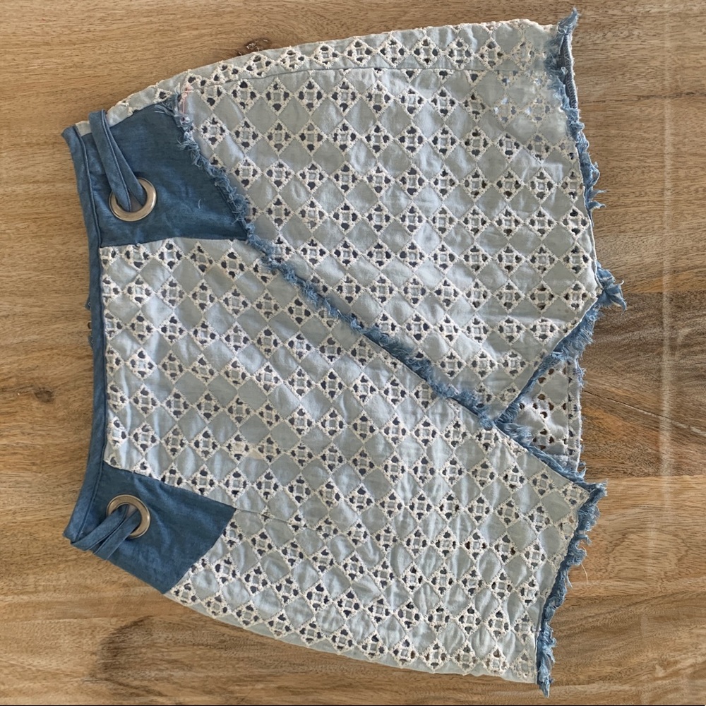 Mini denim skirt